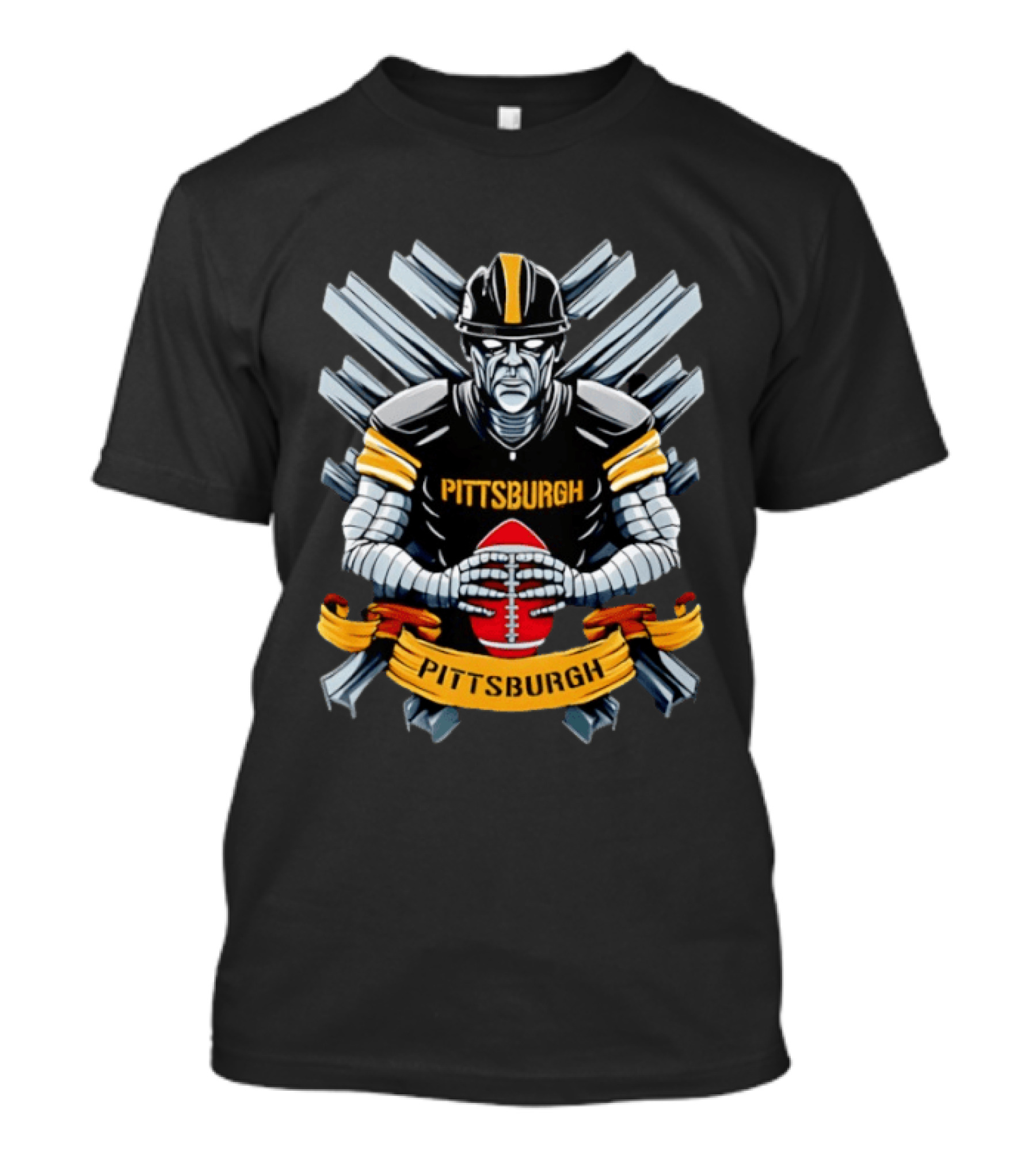 Pittsburgh Steel Worker Robot Football Industrial City Pride Sports T-Shirt