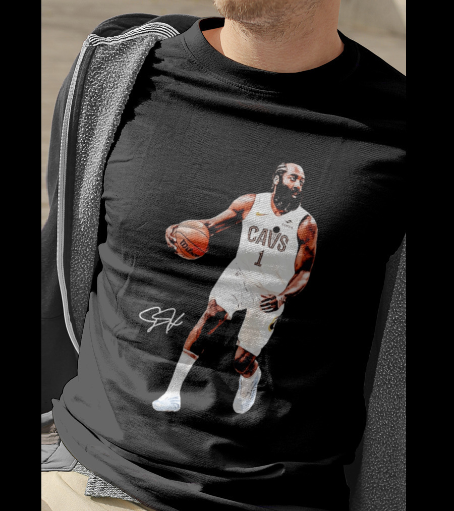 James Harden Basketball CAVS 1 Cavaliers Signature Debut T-Shirt