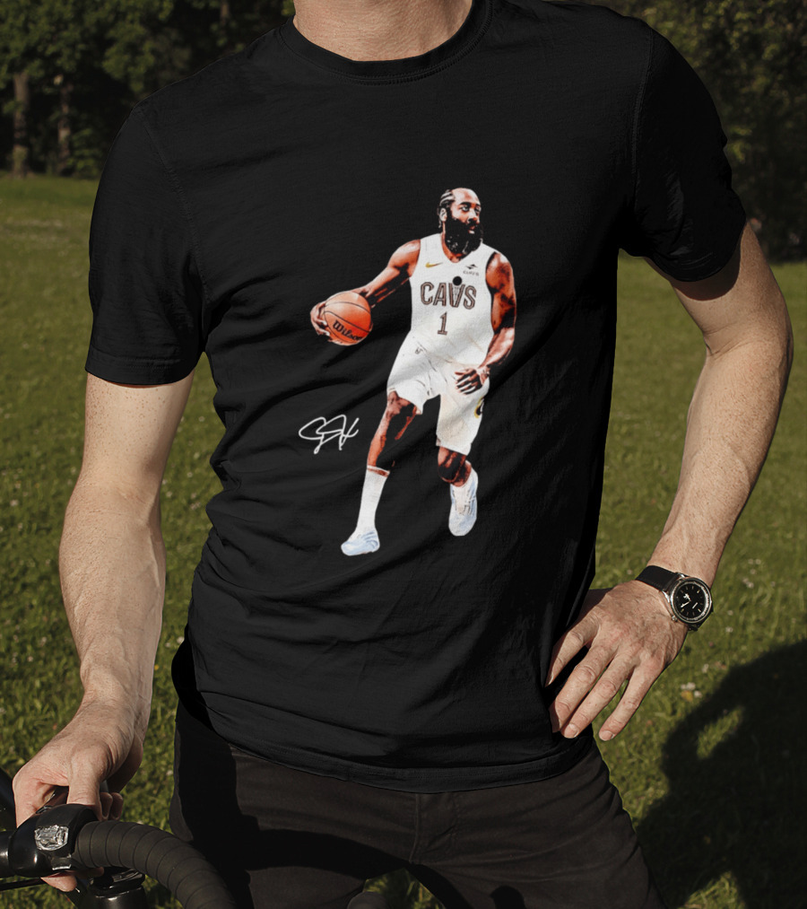 James Harden Basketball CAVS 1 Cavaliers Signature Debut T-Shirt