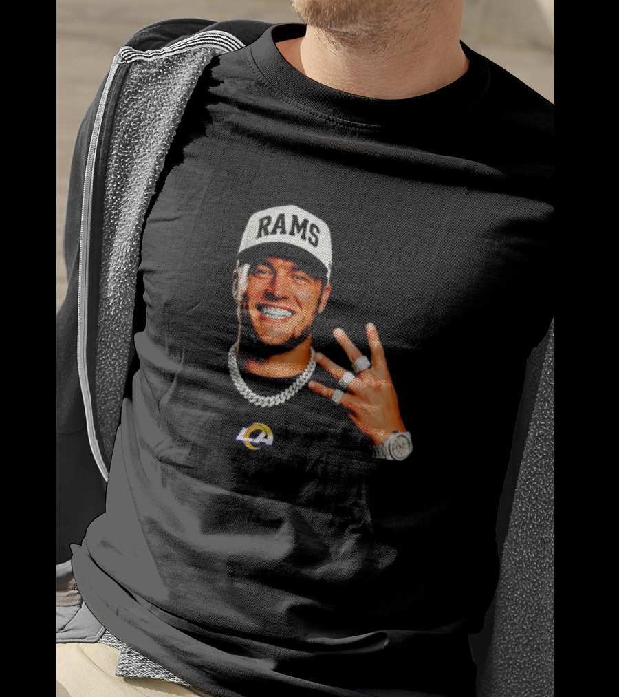 Los Angeles Rams Matthew Stafford MVP Rings Celebration T-Shirt