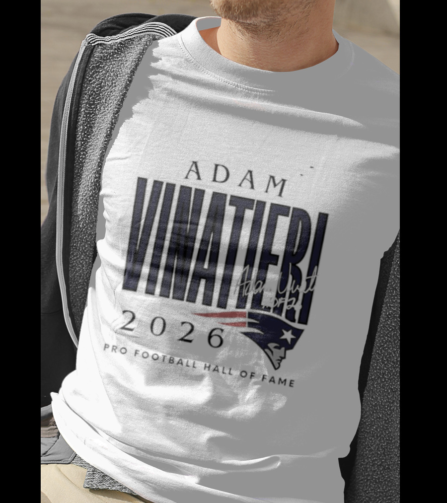 Adam Vinatieri 2026 Patriots Pro Football Hall Of Fame T-Shirt