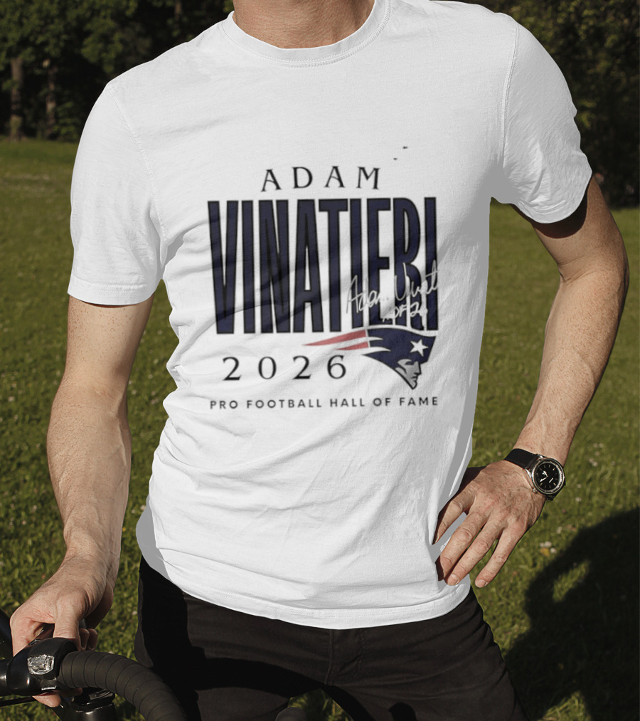 Adam Vinatieri 2026 Patriots Pro Football Hall Of Fame T-Shirt