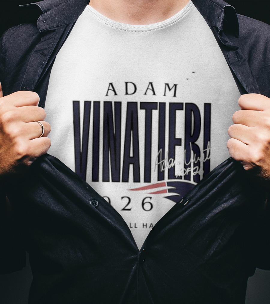 Adam Vinatieri 2026 Patriots Pro Football Hall Of Fame T-Shirt