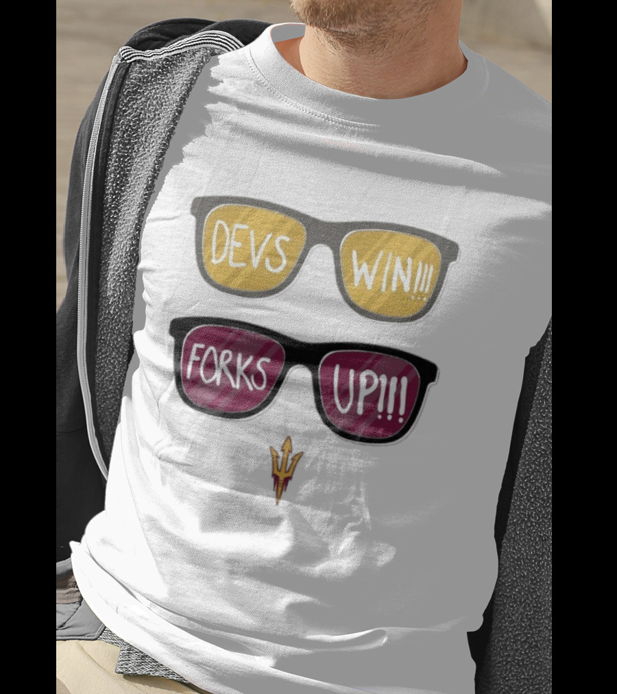 Arizona State Sun Devils Devs Win Forks Up Shades T-Shirt