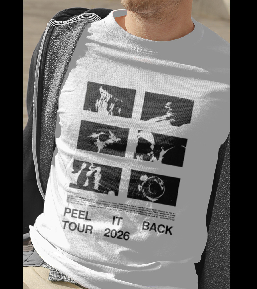 Nine Inch Nails Peel It Back Tour 2026 Distorted Rectangles T-Shirt