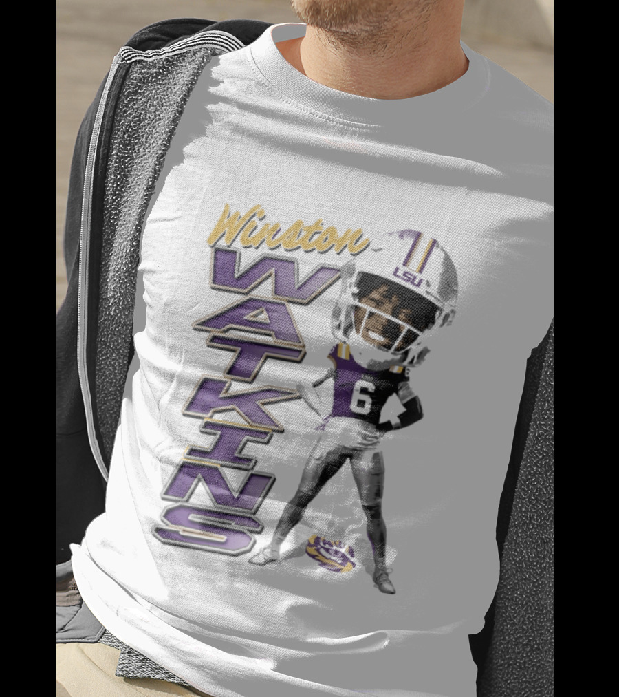 Winston Watkins LSU Tigers Football Caricature T-Shirt