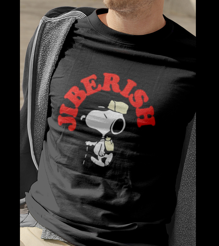 Jiberish Take A Hike Supima Snoopy Outdoors Adventure T-Shirt