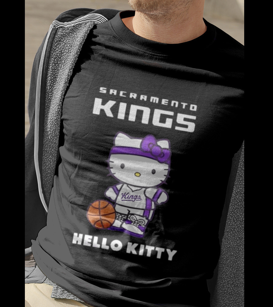 Sacramento Kings Hello Kitty Basketball 2026 Collaboration T-Shirt