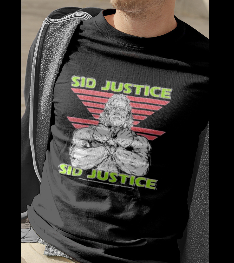 Sid Justice Wrestling Icon Retro Red T-Shirt