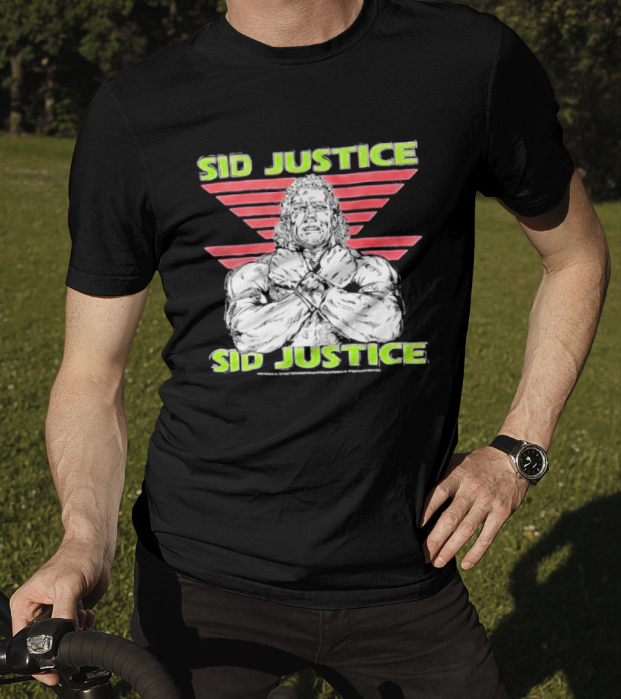 Sid Justice Wrestling Icon Retro Red T-Shirt