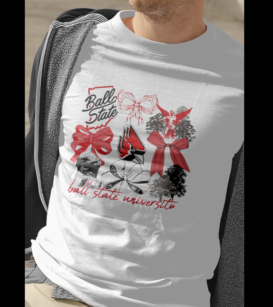 Ball State University Cardinals Bow T-Shirt