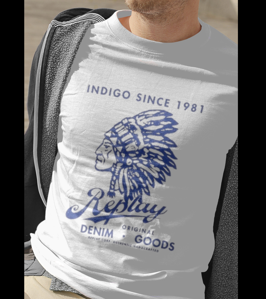 Indigo Since 1981 Replay Original Denim Goods T-Shirt