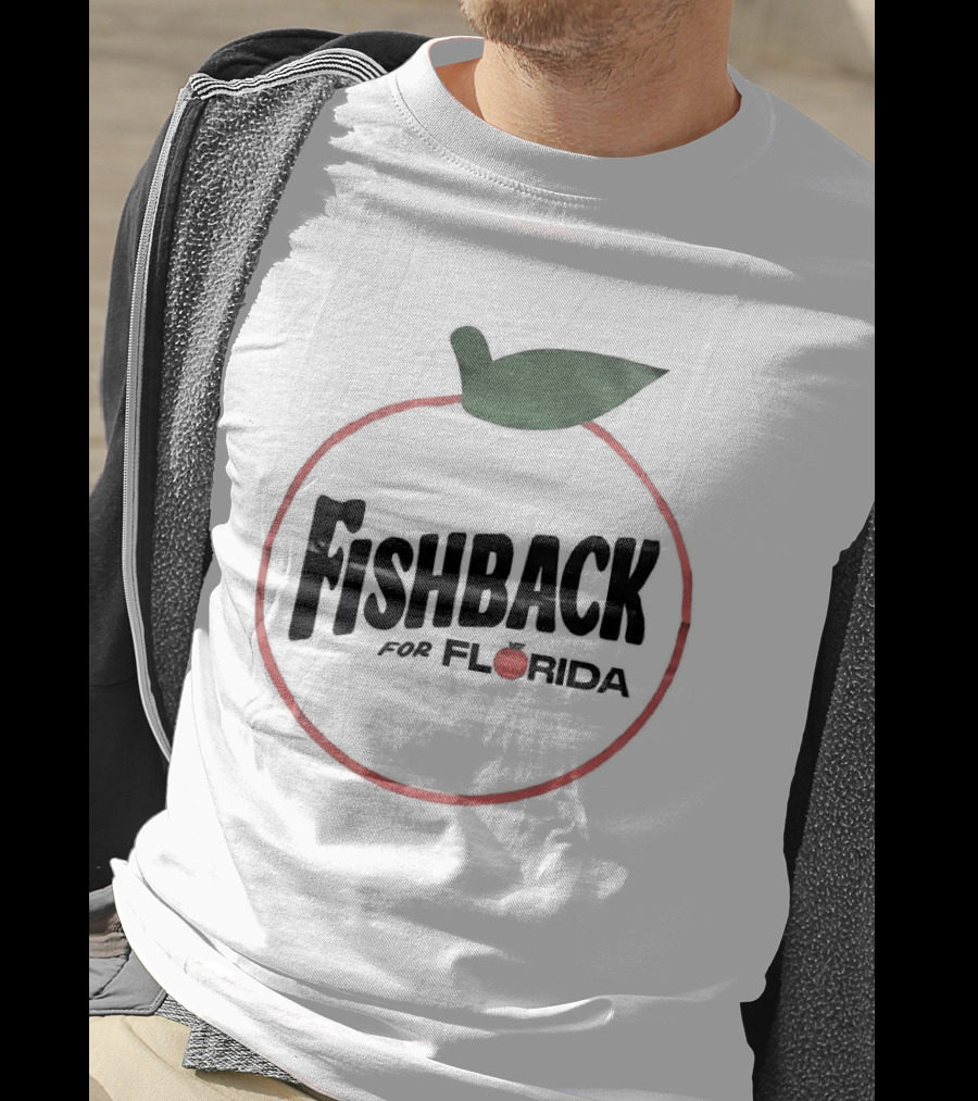 Fishback For Florida Tomato Outline With Leaf T-Shirt