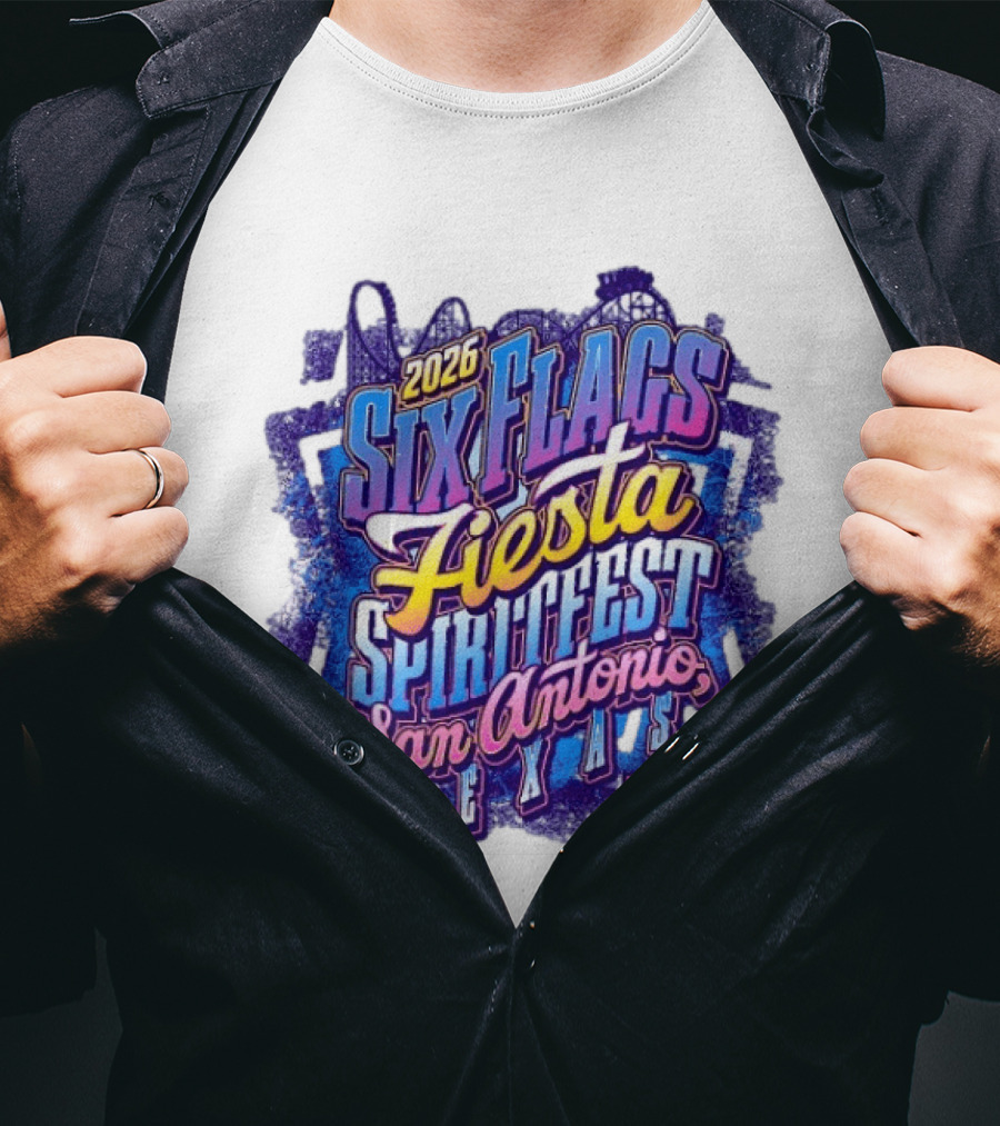 2026 Six Flags Fiesta Spiritfest San Antonio Texas MCDA Championships T-Shirt