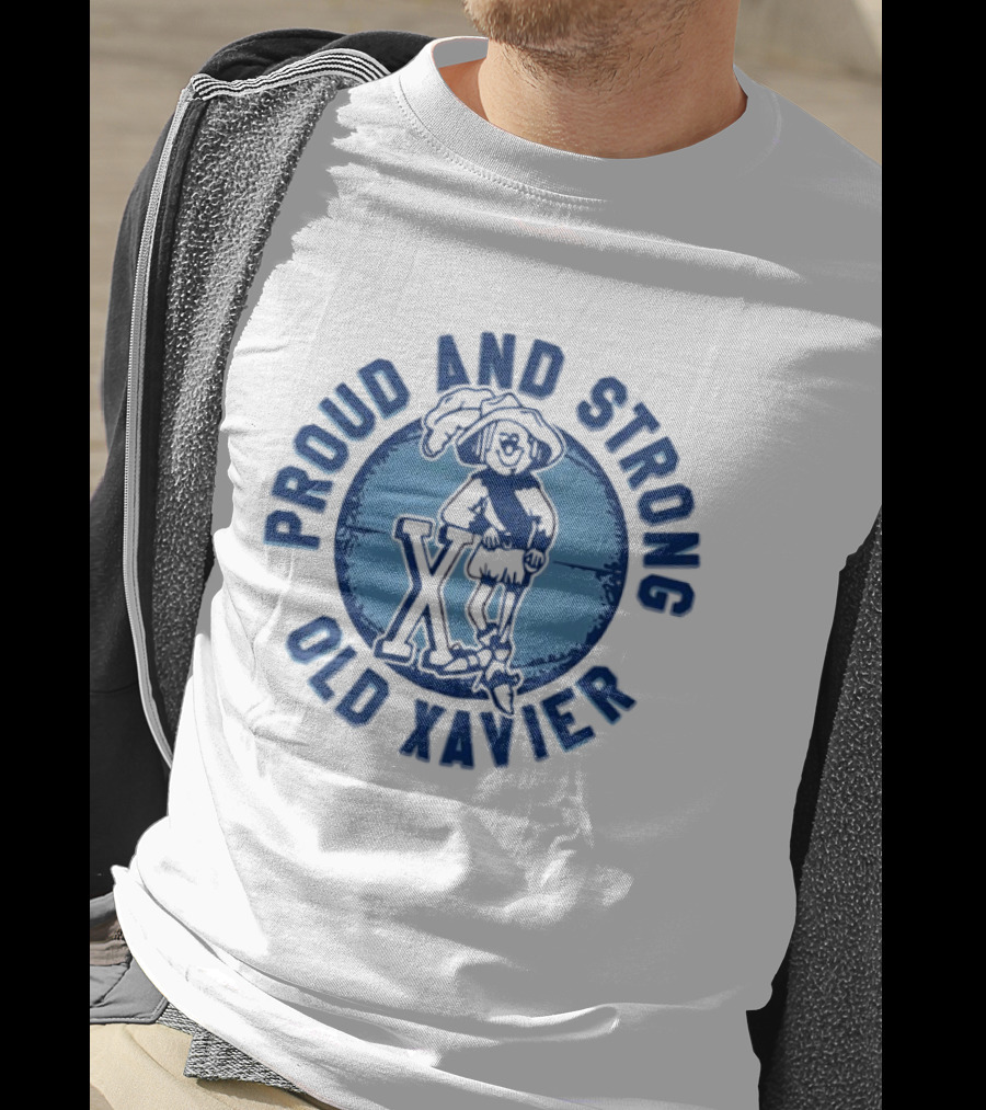 Proud And Strong Old Xavier Musketeers Retro Basketball T-Shirt