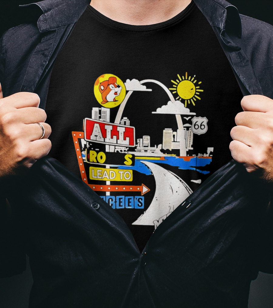 All Roads Lead To Buc Ee's Missouri Route 66 T-Shirt