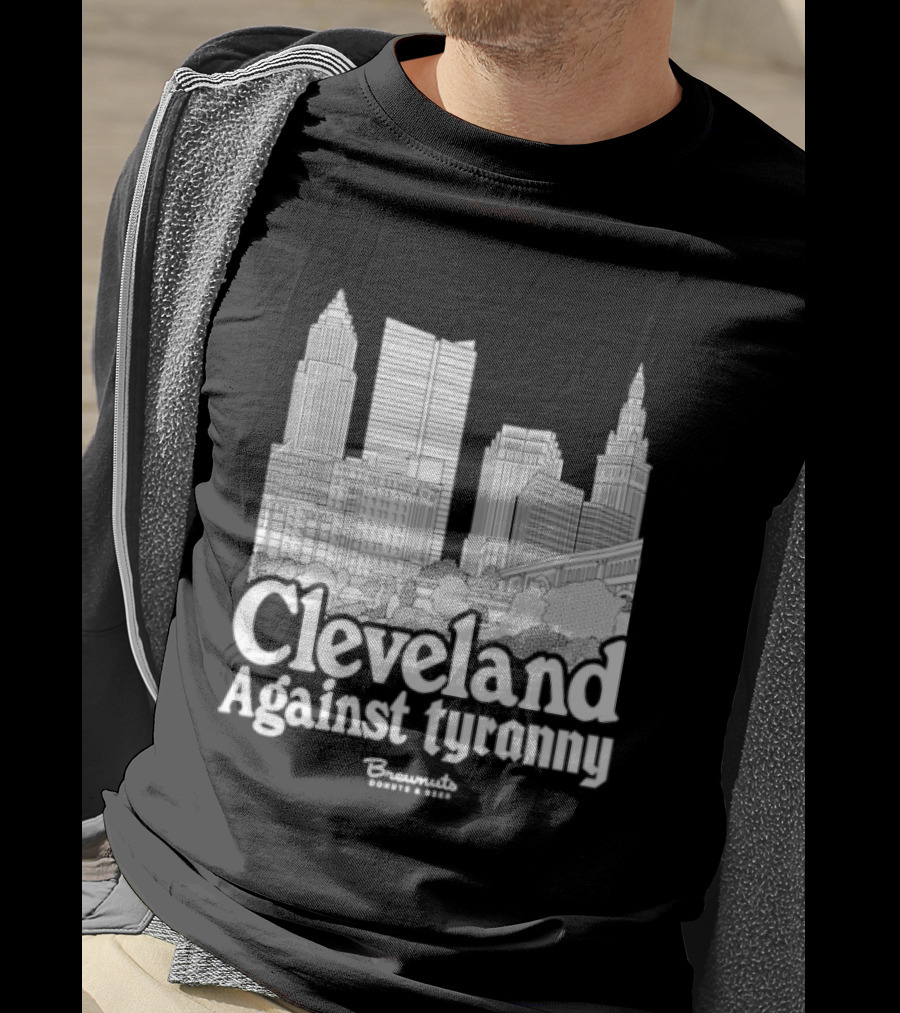 Cleveland Against Tyranny City Skyline Tower City Terminal Towers T-Shirt