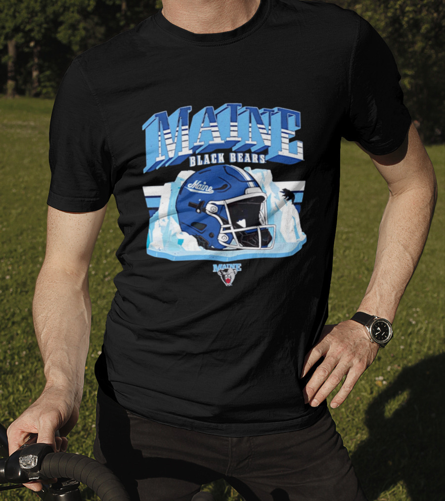 Maine Black Bears Football Helmet NCAA Team Spirit T-Shirt