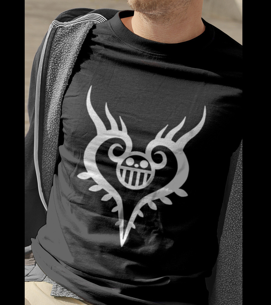 Trafalgar D. Water Law Heart Pirates Tattoo Cosplay One Piece Anime T-Shirt