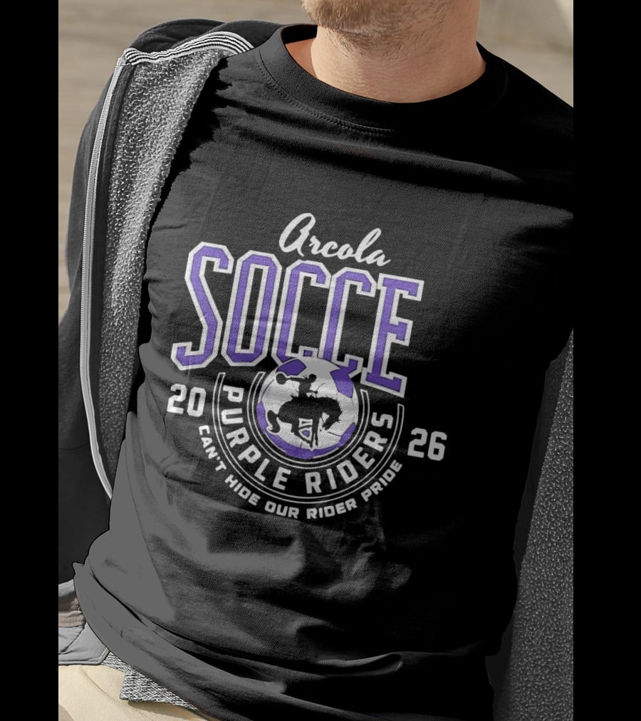 Arcola Purple Riders Soccer 2026 Can't Hide Our Rider Pride T-Shirt