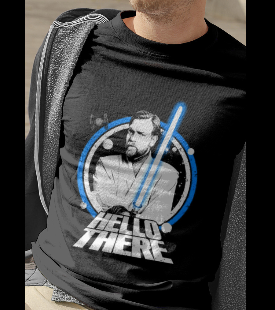 Obi Wan Kenobi Hello There Lightsaber Circle T-Shirt