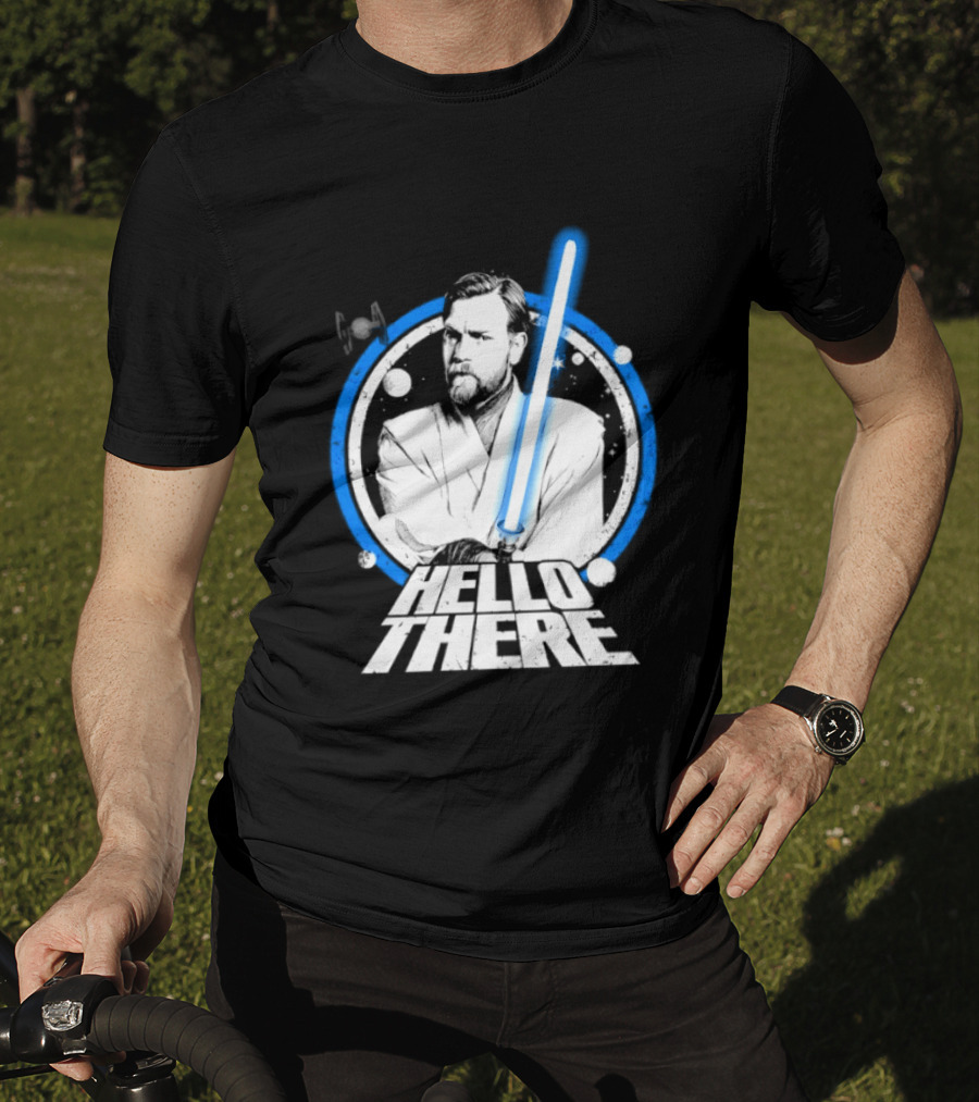 Obi Wan Kenobi Hello There Lightsaber Circle T-Shirt