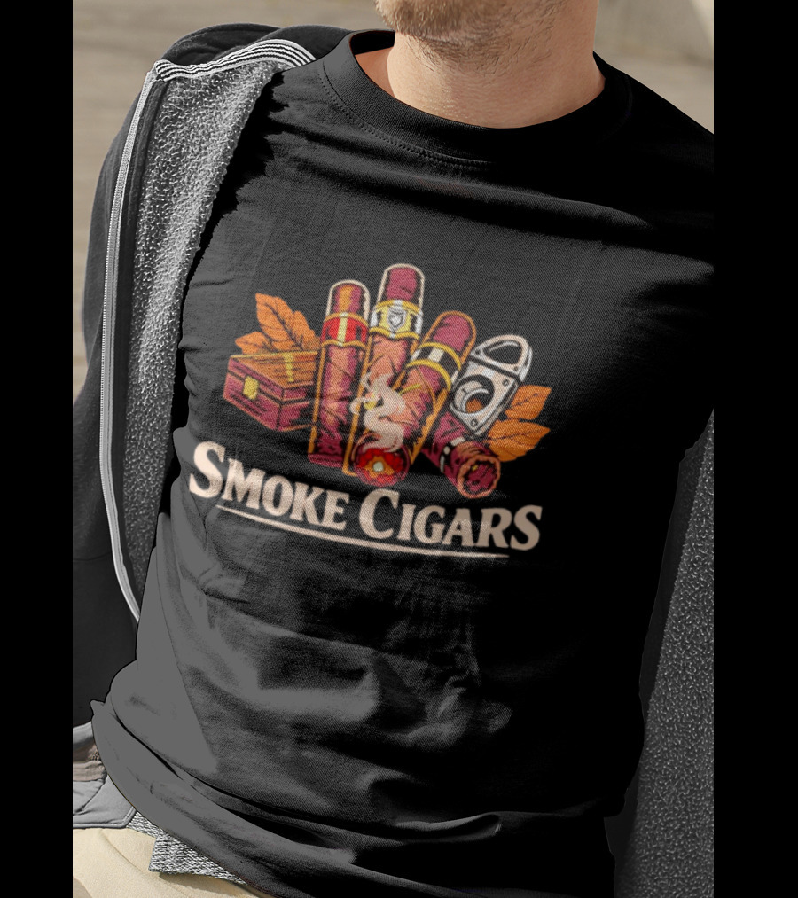 Smoke Cigars With Humidor And Cutter T-Shirt