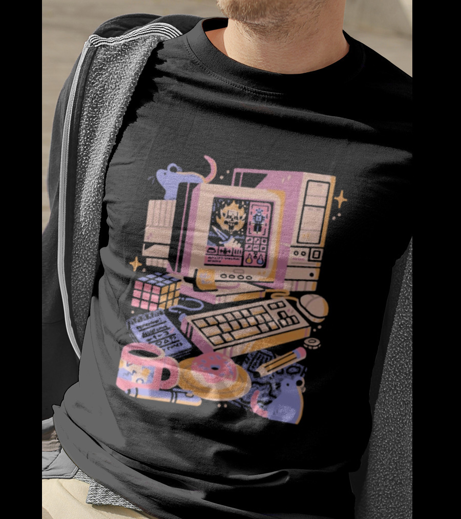 1000 Dead Draculas Computer Mice Retro Gaming Pastel Aesthetic T-Shirt