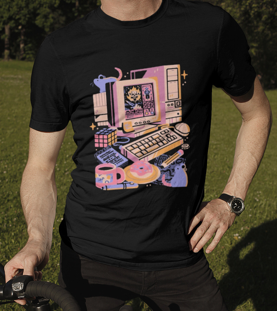 1000 Dead Draculas Computer Mice Retro Gaming Pastel Aesthetic T-Shirt