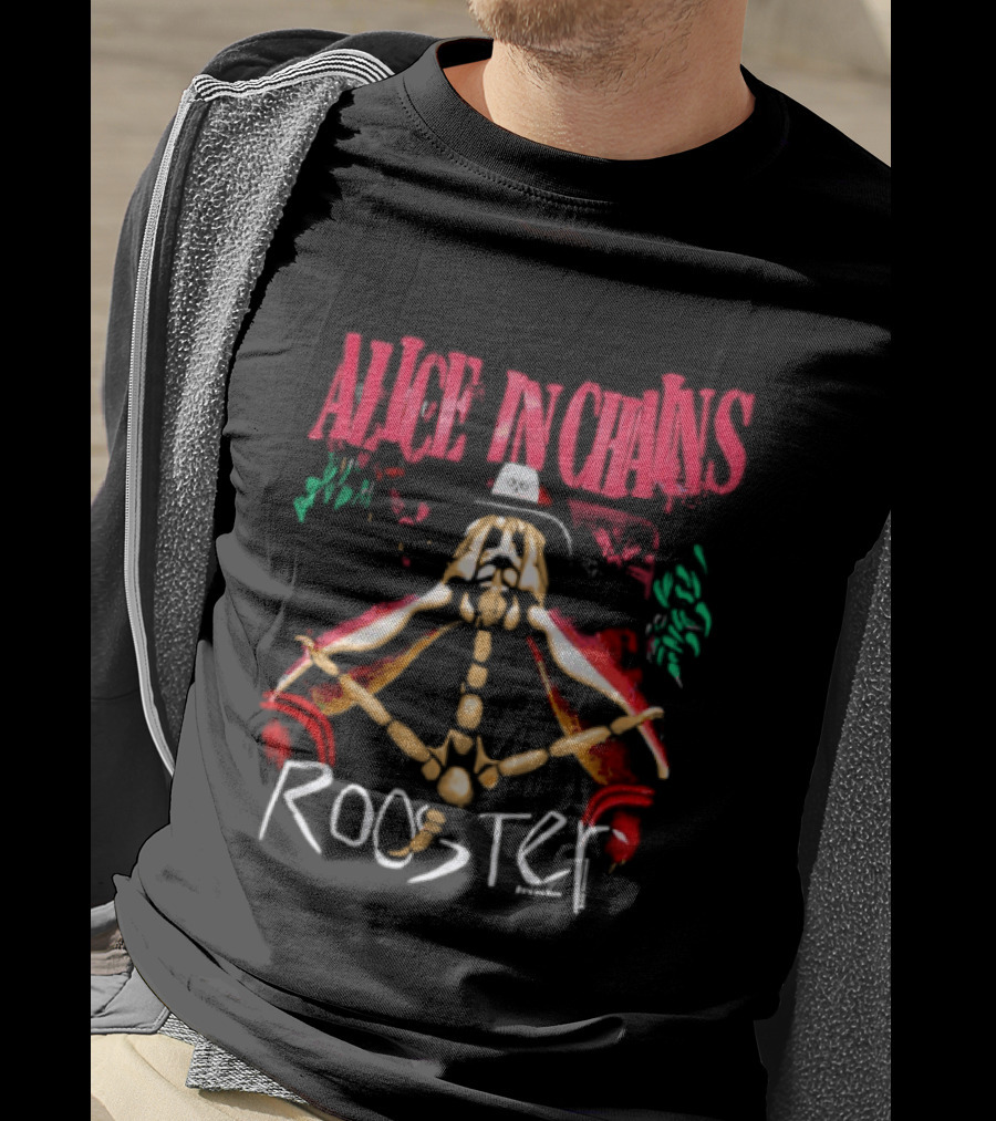 Alice In Chains Rooster 1993 Vintage Grunge Band T-Shirt