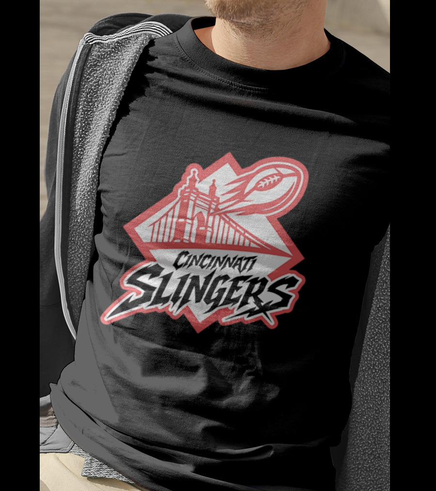 Cincinnati Slingers Football Bridge T-Shirt