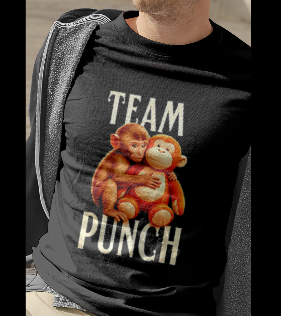Baby Monkey Team Punch Cartoon T-Shirt