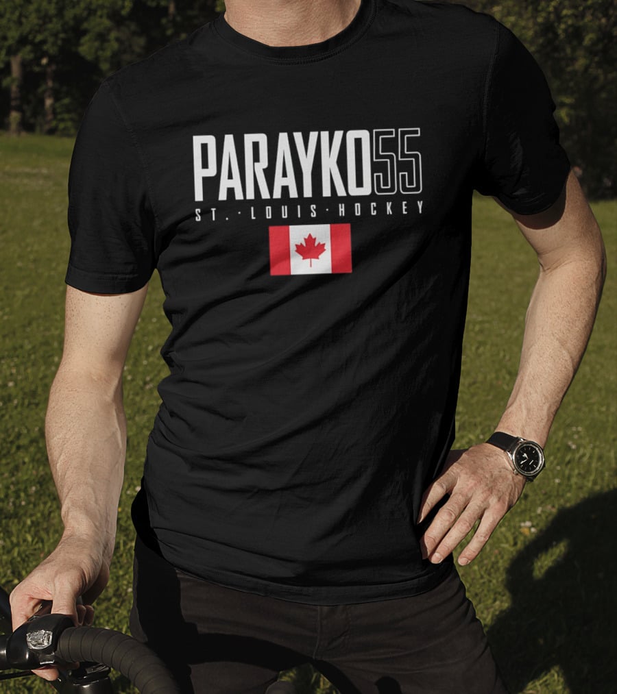 Parayko 55 St. Louis Hockey Canada Flag T-Shirt