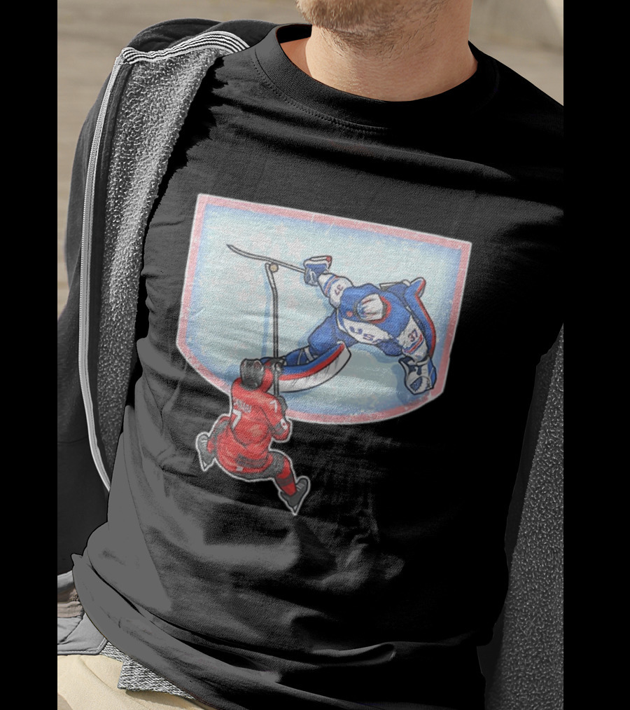 Connor Hellebuyck 2026 Winter Olympics USA Hockey Goalie Save Event T-Shirt