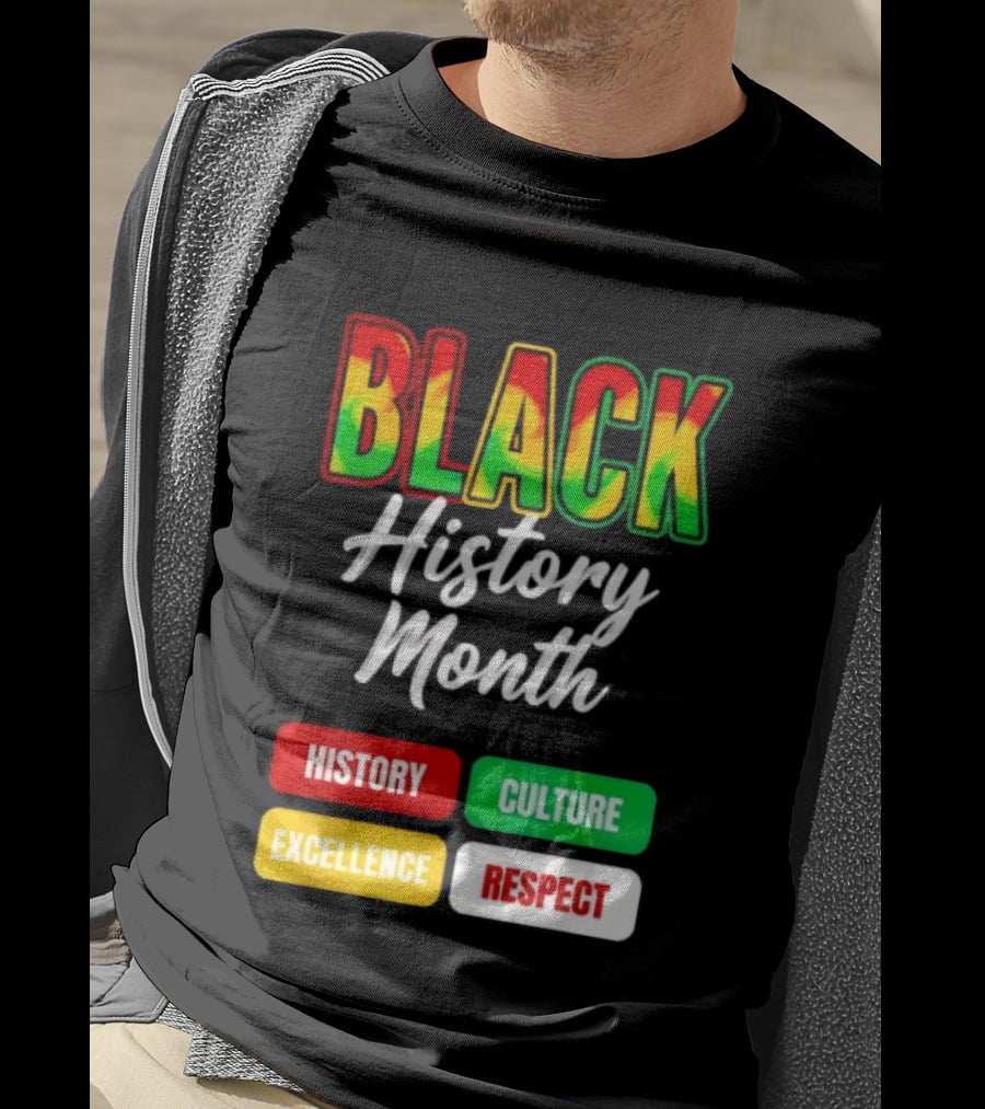 BLACK History Month History Culture Excellence Respect T-Shirt