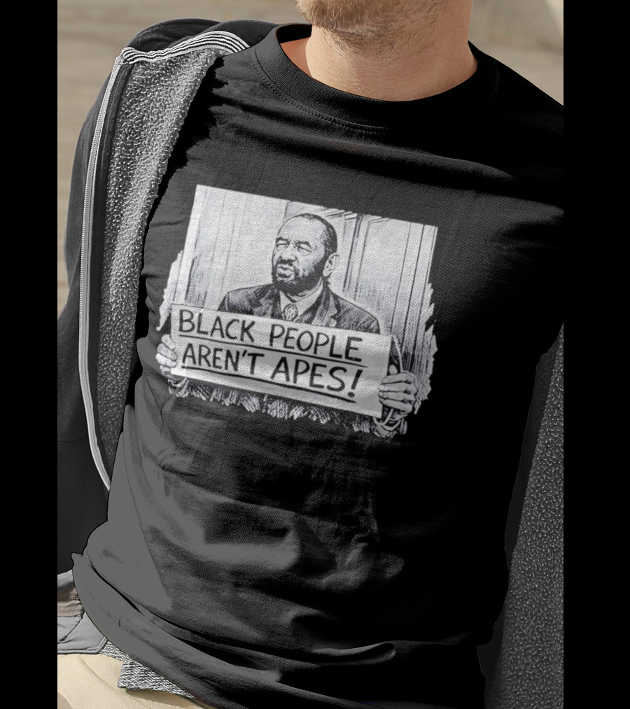 Black People Aren't Apes Black Men And Holding Sign Sketch T-Shirt