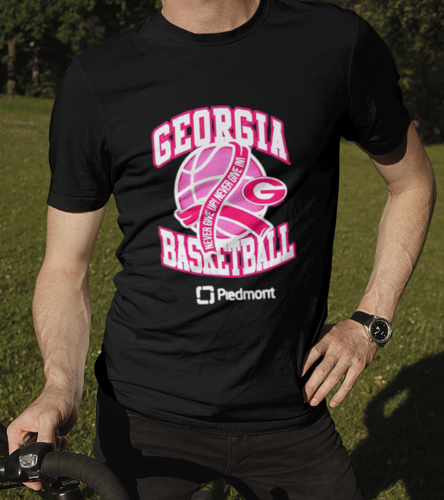 Georgia Bulldogs Never Give Up Never Give In Women's Basketball T-Shirt