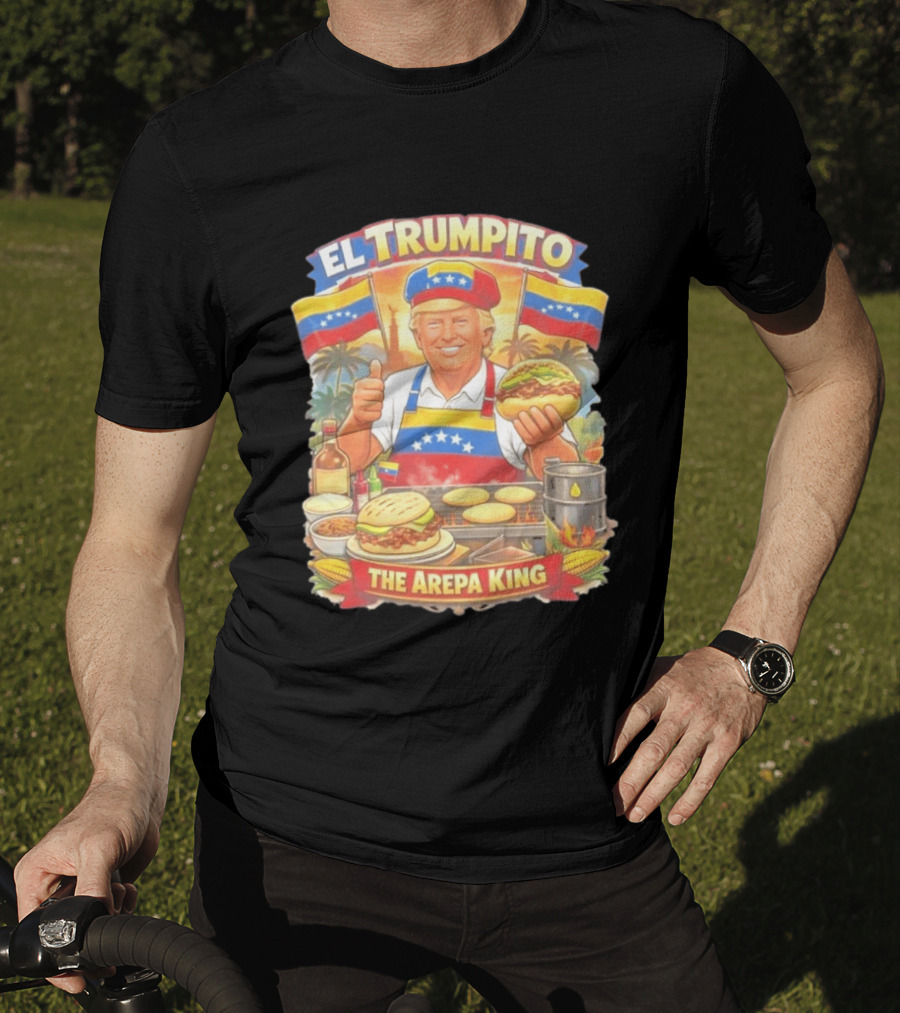 El Trumpito The Arepa King Venezuela Flag BBQ Cooking Image T-Shirt