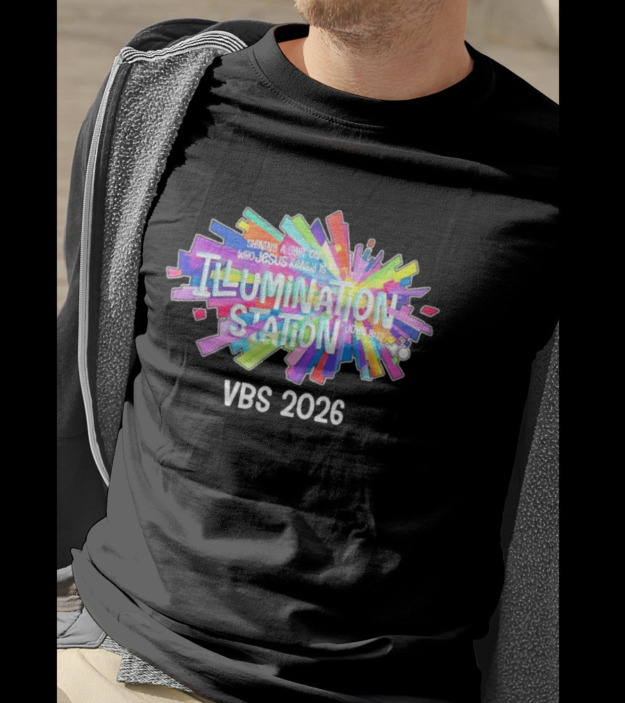 Illumination Station Shining A Light On Who Jesus Really Is John 8:12 VBS 2026 T-Shirt