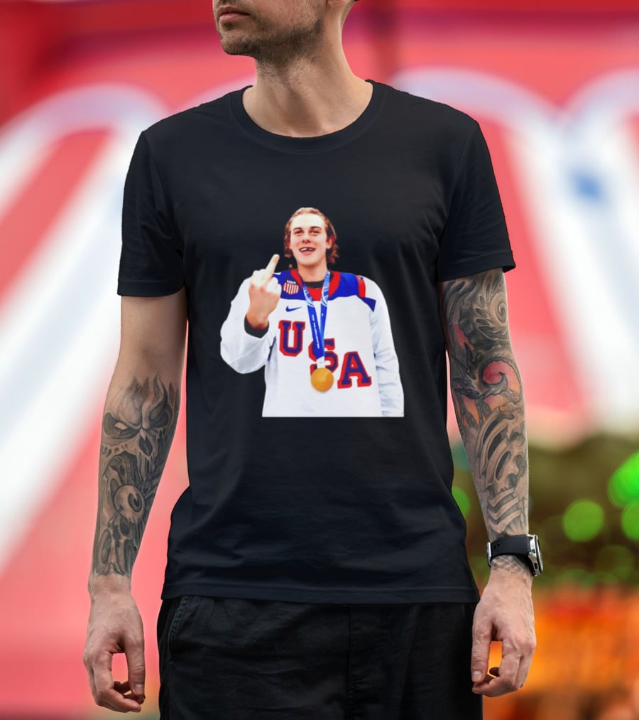 USA Gold Medal Middle Finger Olympic 2026 T-Shirt