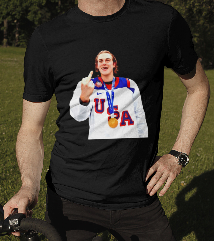 USA Gold Medal Middle Finger Olympic 2026 T-Shirt