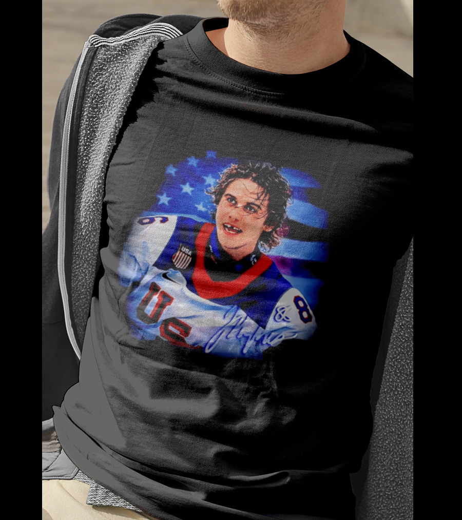 Jack Hughes US Flag Team USA Winter Olympics 2026 T-Shirt