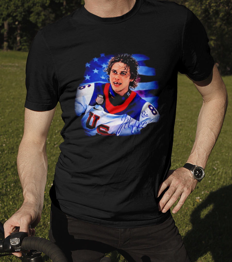 Jack Hughes US Flag Team USA Winter Olympics 2026 T-Shirt