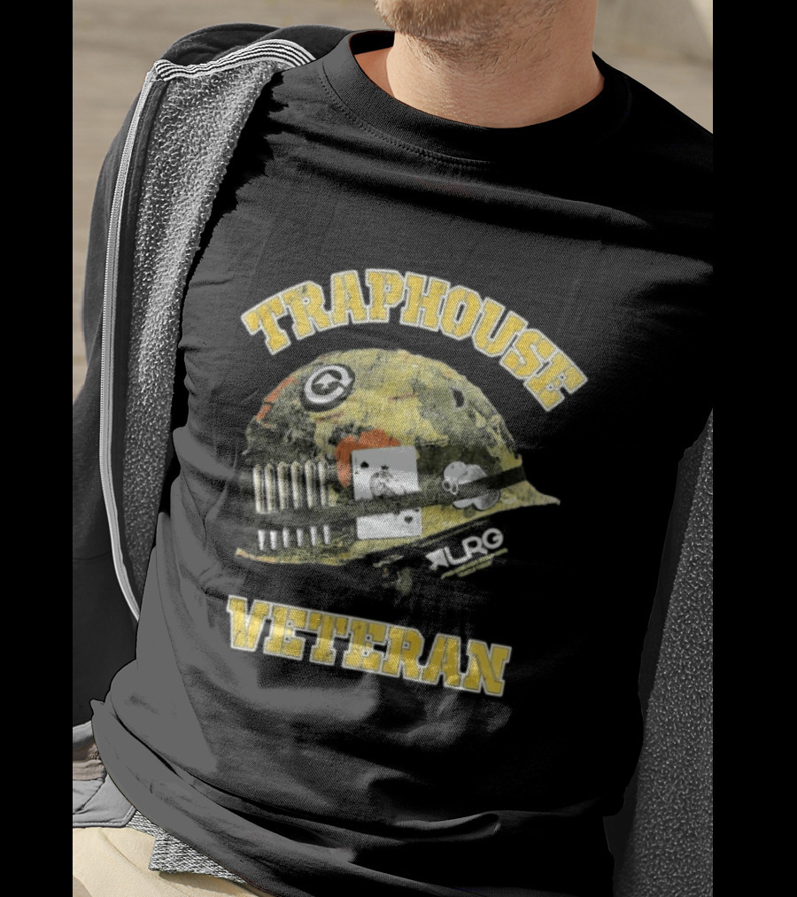 Traphouse Veteran LRG Military Helmet Playing Card Bullet T-Shirt