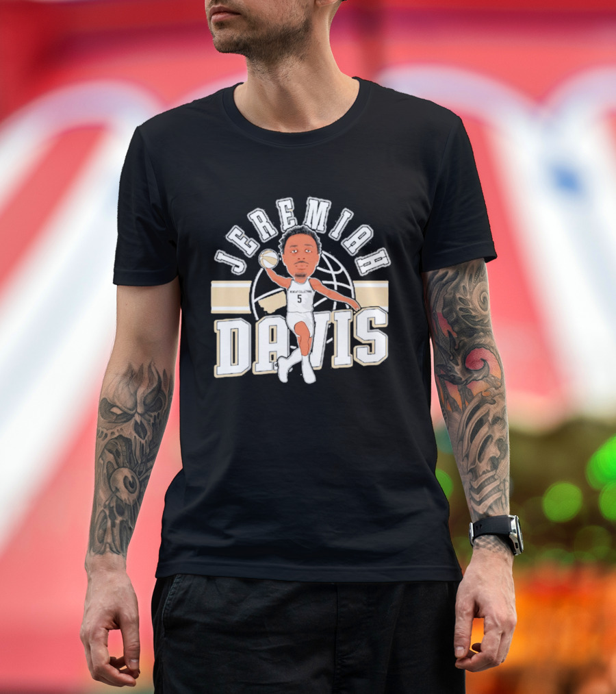 Jeremiah Davis Basketball Caricature Montana State Bobcats '26 T-Shirt
