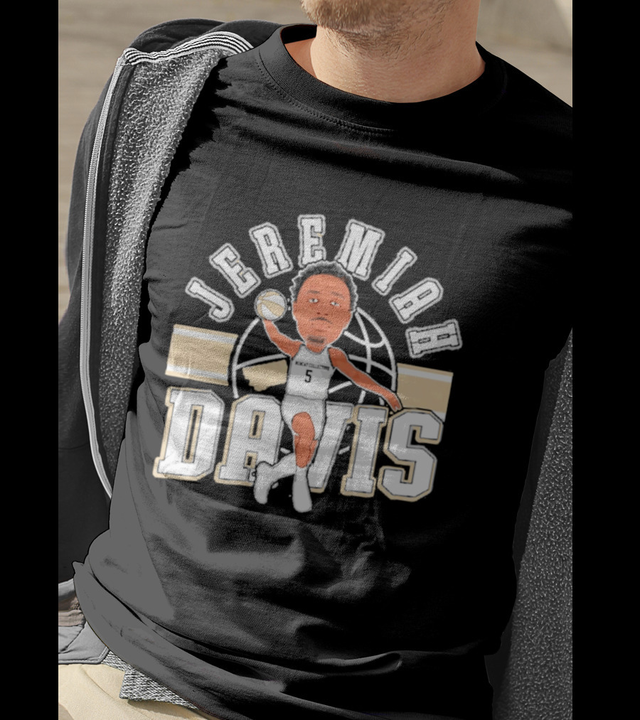 Jeremiah Davis Basketball Caricature Montana State Bobcats '26 T-Shirt