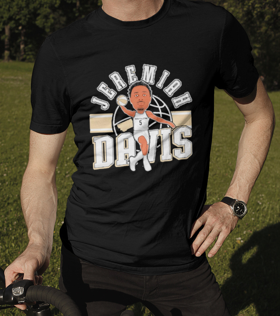 Jeremiah Davis Basketball Caricature Montana State Bobcats '26 T-Shirt