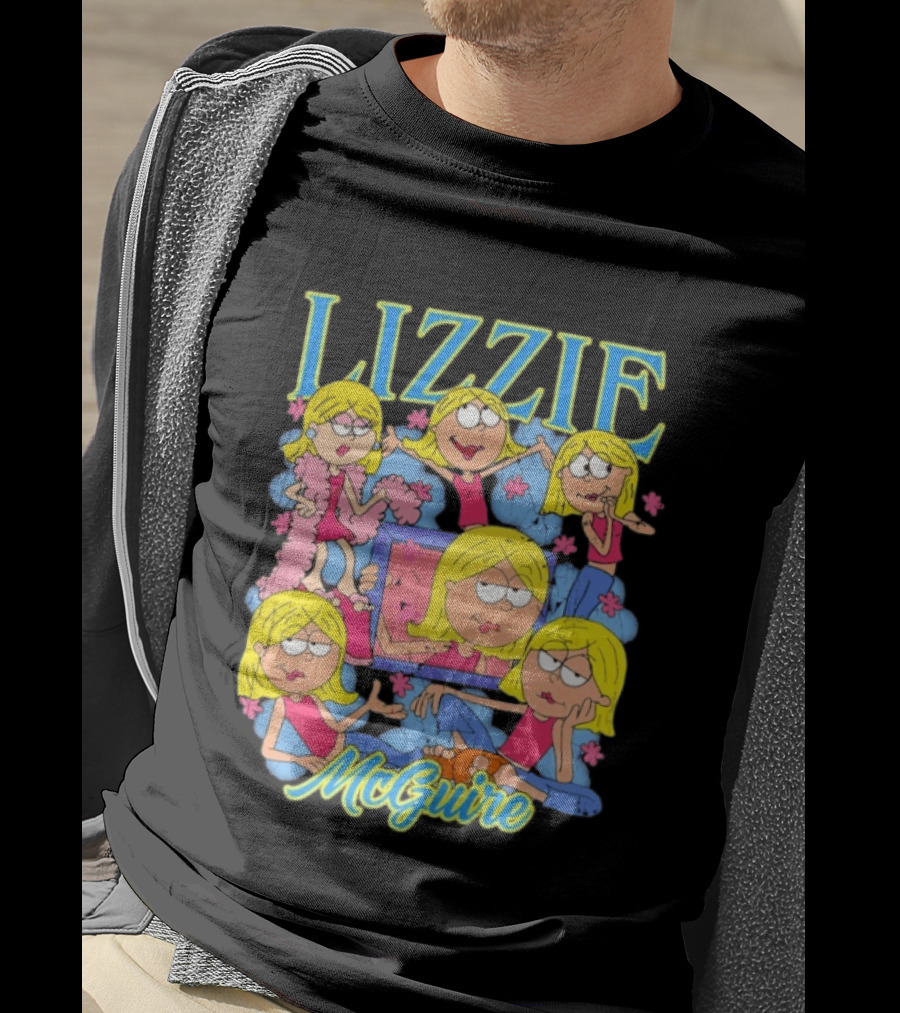 Lizzie McGuire Cartoon Characters Graphic Featuring Lizzie T-Shirt