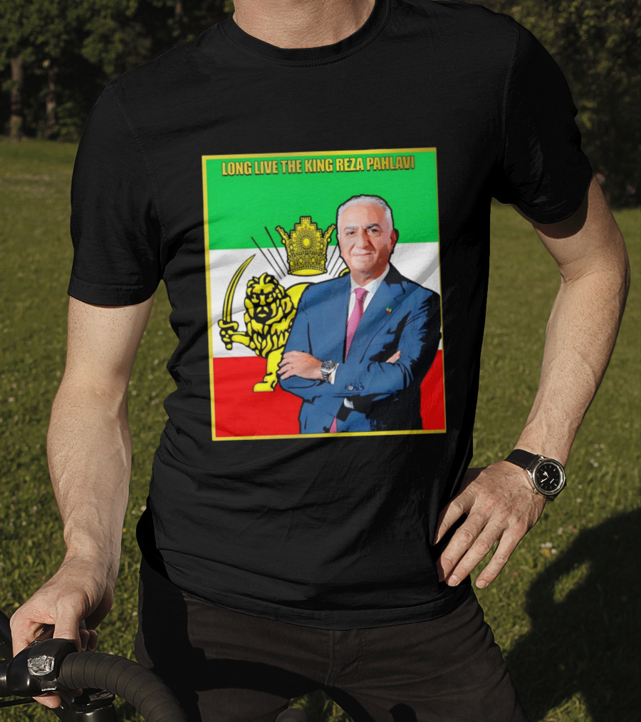 Long Live The King Reza Pahlavi Iranian Flag Lion T-Shirt