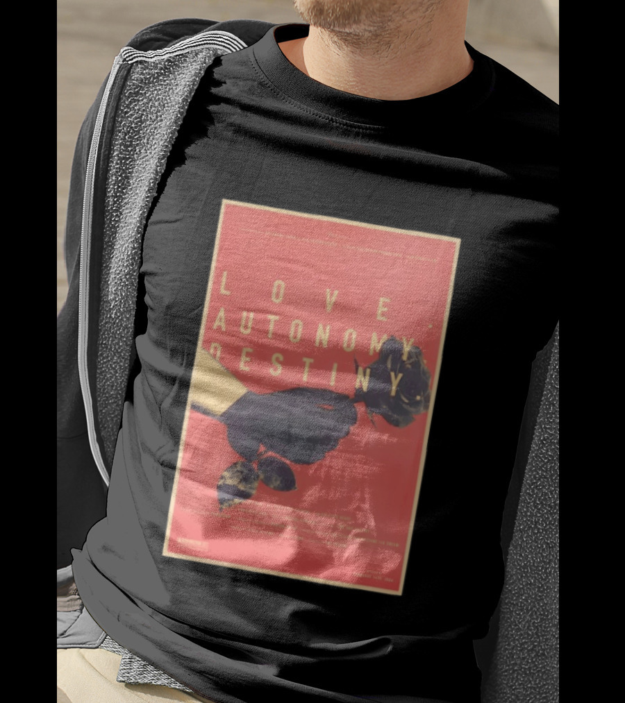 Love Autonomy Destiny Electric Dream Battery February 14th 2024 Hand Holding Flower T-Shirt